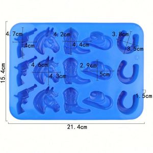 Moule en silicone écologique personnalisé avec logo, 15 cavités, forme chapeau de cowboy, pour gâteau, dentelle traditionnelle, fleur, OEM/ODM - Product Image 2