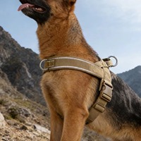 Harnais tactique anti-traction pour chien de grande race : Gilet robuste avec bande réfléchissante, réglable et rembourré pour un contrôle optimal et les chiens qui tirent