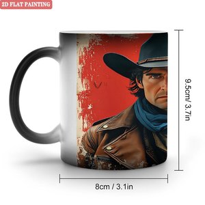 Mug universel toutes saisons, noir givré, 11 oz, en céramique, tasse activée par la chaleur, pour la maison et le bureau - Product Image 1