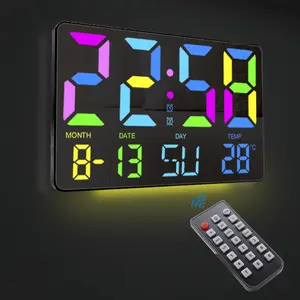 Usb Klok Oclock 2023 Decor Alert Mini Muur Krachtige Alarm Lcd Tafel Digitale Nacht Netvoeding Kantoor