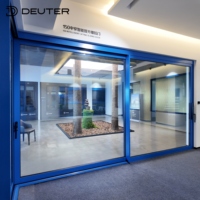 Puertas Corredizas de Aluminio de Marco Estrecho de Alta Resistencia, con Mosquitera de Seguridad, Puertas de Patio con Gran Apertura, Impermeables e Insonorizadas