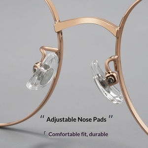 Monture de <span class=keywords><strong>lunettes</strong></span> de vue vintage rétro pour <span class=keywords><strong>femme</strong></span>, petite taille, monture fine en fil doré, verres simples, monture complète Danyang, modèle 0839F - Product Image 4