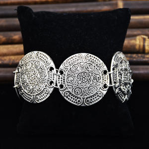 Pulsera con borla <span class=keywords><strong>de</strong></span> moneda para mujer, brazalete único turco, gitano, joyería Bohemia para mujer y Niña - Product Image 3