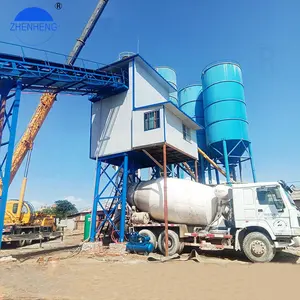 Malaysia Portable Full Automatic Dry Mix Concrete Plant Modern Mobile Batching And Mixing Plant With Truck For Sale