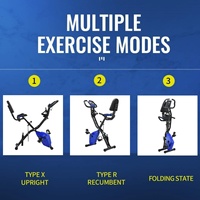 Nueva Bicicleta Estacionaria Magnética 5 en 1 para Interiores con Monitor LCD para Entrenamiento de Cuerpo Completo en Casa