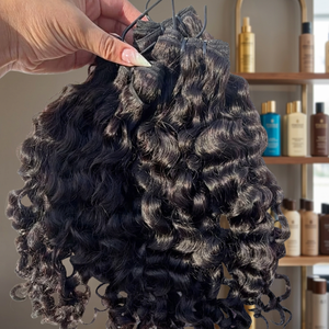Extensions de cheveux humains indiens Remy à donneur unique MK VVK, non traités, 26 pouces, 100g, double trame machine, ondulations profondes bouclées - Product Image 3