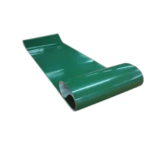 YONGLI sabuk konveyor PVC pembawa garis Horizontal tebal 1.6mm halus alami antistatis dengan poliester dalam berbagai industri
