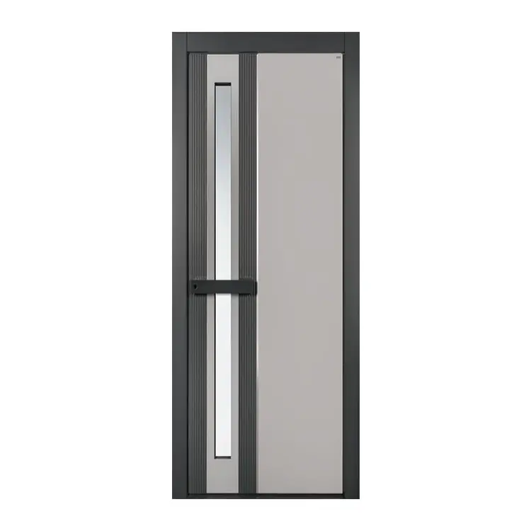 Portes d'entrée avant modernes en métal pour la couleur personnalisable de taille de conception de Chambres