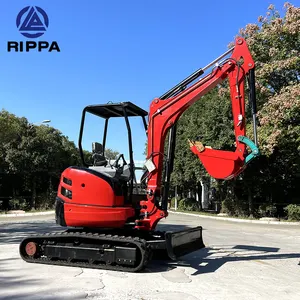 Rippa Zero Tail Track Excavator Earth Moving Machinery Bagger Forestry Dig Excavator 3.5Ton Mini Excavator
