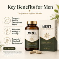 Complexe Herbal pour Hommes 1200mg en Capsules – Tribulus Terrestris, Maca, Ashwagandha, Horny Goat Weed, Saw Palmetto, Zinc D3 – Végétalien