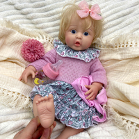 Maßgeschneiderte Frisur Silikon-Reborn-Babypuppen für Mädchen mit handgepflanztem Haar, Kleinkindpuppen mit Gewicht und lebensechten Venen, anatomisch korrekte Spielzeuge