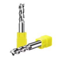 LSY-55 Fresa espiral de carburo sólido de alto brillo con 2/3 flautas para router CNC, alta precisión, 45° de hélice, 55HRC, ODM