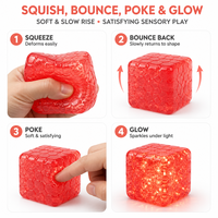 Nouveauté très populaire : Jouet musical anti-stress en silicone à rebond lent, en forme de cube et de gouttes d'eau, super souple