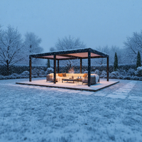 Pergola extérieure en aluminium avec toit à lames orientables, imperméable, gazebo de patio, auvent de jardin, pare-soleil, kit de pergola bioclimatique