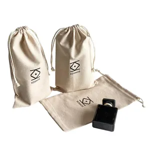 Custom Reusable Cotton Drawstring Bags For Packaging Shoes Canvas Dust Bag Dust Pouch