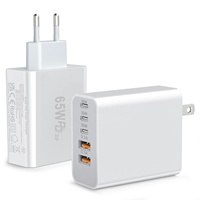 Chargeur universel rapide HNT 60W 5 ports 3x USB-C + 2x USB-A PD 3.0 + QC3.0 Prise US/EU Compact Sûr et Prêt à Voyager pour iPhone 16 15