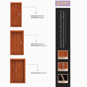 Porte d'entrée antivol en fer Sofia SFI-009, battante manuelle, complète, origine Zhejiang - Product Image 2