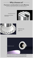Spots LED encastrés en aluminium pour intérieur 7W/12W/20W, design moderne anti-éblouissement pour salon et bureau à domicile