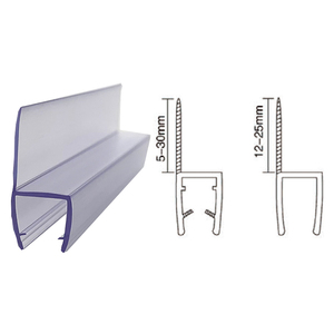 Gioăng cửa kính tắm hình chữ H trong suốt, chất liệu <span class=keywords><strong>PVC</strong></span>, chống thấm nước, dùng cho cửa kính trượt không khung - Product Image 4
