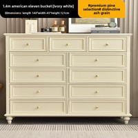 Commode moderne à 9 tiroirs en pin massif, à poser au sol, pour chambre et salon