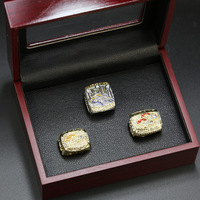 1997, 1998, 2015 Juego de anillos de campeonato NFL Denver Mustang, joyería exagerada europea y americana