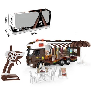 L'aventure attend 2.4G <span class=keywords><strong>Voiture</strong></span> télécommandée RC Touring Caravan Truck Toy <span class=keywords><strong>avec</strong></span> son et lumière thématiques pour garçons et filles - Product Image 5