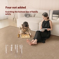 Tapis de sol double couche amovible et lavable en chenille de couleur unie Lavable en machine Nouveau modèle de canapé Tapis de chambre à coucher pour tissé