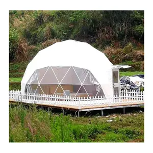 8M 10M Glass Glamping Dome House Lujo para hoteles al aire libre en tienda de invierno
