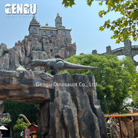Dinosaure animatronique en métal pour parc d'aventure, parc de trampoline, maison, aéroport - Figurine interactive pour centre commercial