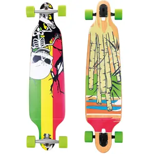 38 inch Pro Complete Cruiser Skateboard manufacture 8 Layer Maple wood Long Skateboard Deck for Extreme Sports and Outdoors