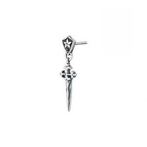 Iris Cross Sword Drop Earrings Tibetan Silver Geometric Design For Men And Women - Product Image 4