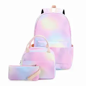 Factory supply low price school backpack 3 piece price new fashion trends backpack 3 piece
