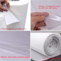 Rouleau de vinyle auto-adhésif imprimable transparent éco-solvant ruban de transfert amovible pour vêtements vinyle de transfert de chaleur