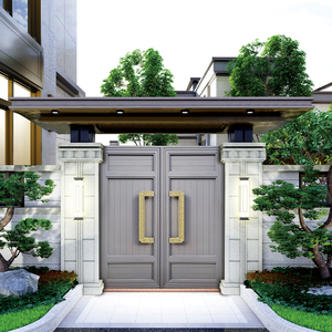 Promotion : Portillon <span class=keywords><strong>Coulissant</strong></span> Rétractable Extérieur Moderne en Aluminium à Lames, Design <span class=keywords><strong>avec</strong></span> Ouverture Automatique - Product Image 4