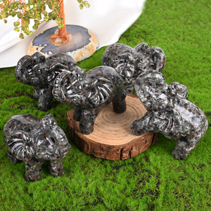 Venta al por mayor de estatuas de elefante de Yooperlite natural, tallados de animales de cristal para decoración - Product Image 3