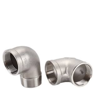 Codo Roscado Interno y Externo de Acero Inoxidable 304 316 con Conexión Roscada de 90 Grados - Product Image 2