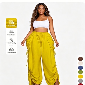 Pantalones Anchos de <span class=keywords><strong>Lino</strong></span> Transpirable con Cordón y Bolsillos para <span class=keywords><strong>Mujer</strong></span>, Tallas Grandes, Estilo Casual, Marca Privada Sehe - Product Image 6