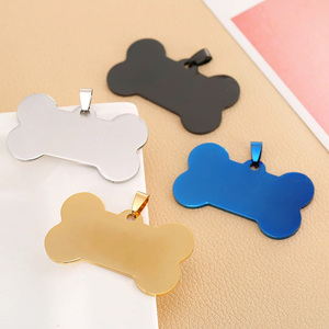 Étiquettes d'identification pour animaux de compagnie en forme d'os de chien en acier inoxydable 304 poli miroir <span class=keywords><strong>moderne</strong></span> avec breloques porte-clés - Product Image 5