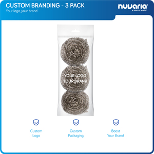 Spugne abrasive in acciaio inox per la pulizia intensiva della cucina, spugne metalliche resistenti alla ruggine - Product Image 6