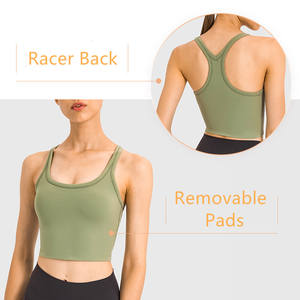 Reggiseno sportivo Racerback <span class=keywords><strong>donna</strong></span> ad alto impatto da <span class=keywords><strong>donna</strong></span> <span class=keywords><strong>palestra</strong></span> Fitness Top per Yoga ad alto impatto esercizio - Product Image 1