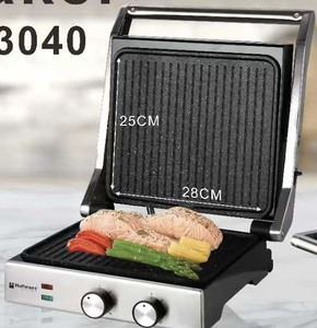Presse à sandwich électrique Hoffmans de qualité supérieure, 2200W, gril BBQ à 180 degrés, plaque <span class=keywords><strong>large</strong></span> de 28 cm pour les grandes familles - Product Image 1