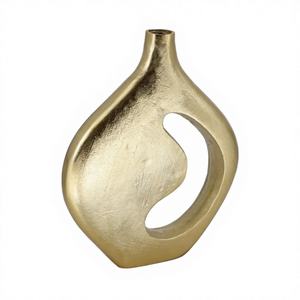 แจกันดอกไม้โลหะทำมือ ดีไซน์ทันสมัย พร้อมสีและโลโก้ที่ปรับแต่งได้ เหมาะสำหรับห้องนั่งเล่น ห้องนอน และสำนักงาน - Product Image 1