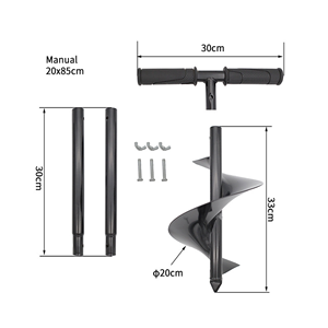 Taladro manual para tierra con broca y varilla de extensión, herramienta de jardinería para plantar y cavar agujeros en el suelo - Product Image 6