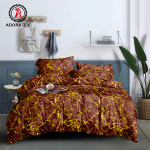 Custom Printed Fabric Ultra Soft <strong>Bed</strong> Sheet <strong>Set</strong> with Flowers Printing Design Drapes for Living Room Bedroom All Season - Product Image 3