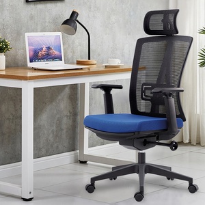 Ergonomic Blue Office Chair Flexible <b>Footrest</b> Modern Swivel Mesh Chair for Manager Boss New Executive Comfort Fabric Office - Product Image 3