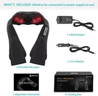 Masseur électrique sans fil chauffant en cuir PU FeiAo en forme de main pour le cou et les fesses, soulagement des douleurs musculaires