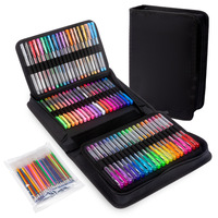 Stylos gel en plastique colorés pour le dessin, surligneurs métalliques, stylos à eau, ensemble de stylos à paillettes DIY transfrontalier avec emballage en boîte