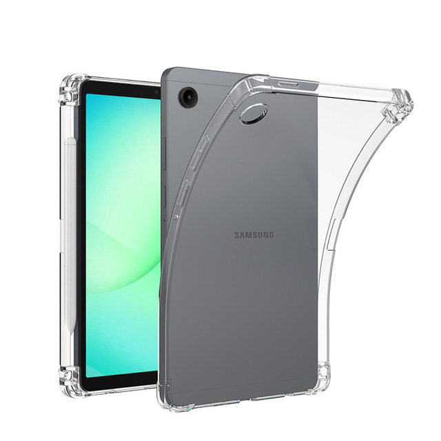 For Galaxy Tab A11 8.7" Case Clear with Pen Holder Soft TPU Silicone Shockproof Protective Cover for Samsung Galaxy Tab A11 8.7"