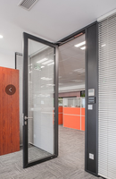 Cloisons de bureau modernes pliables en verre, panneaux en verre trempé, cadre en aluminium, coulissantes, sur mesure, pour hôpitaux