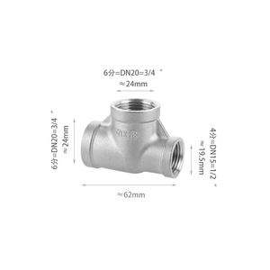 وصلة أنابيب من الفولاذ المقاوم للصدأ 304 على شكل حرف T مع مخفض، كوع 90 درجة، وصلة مصنعة 1/2 بوصة للحام المقبس - Product Image 4